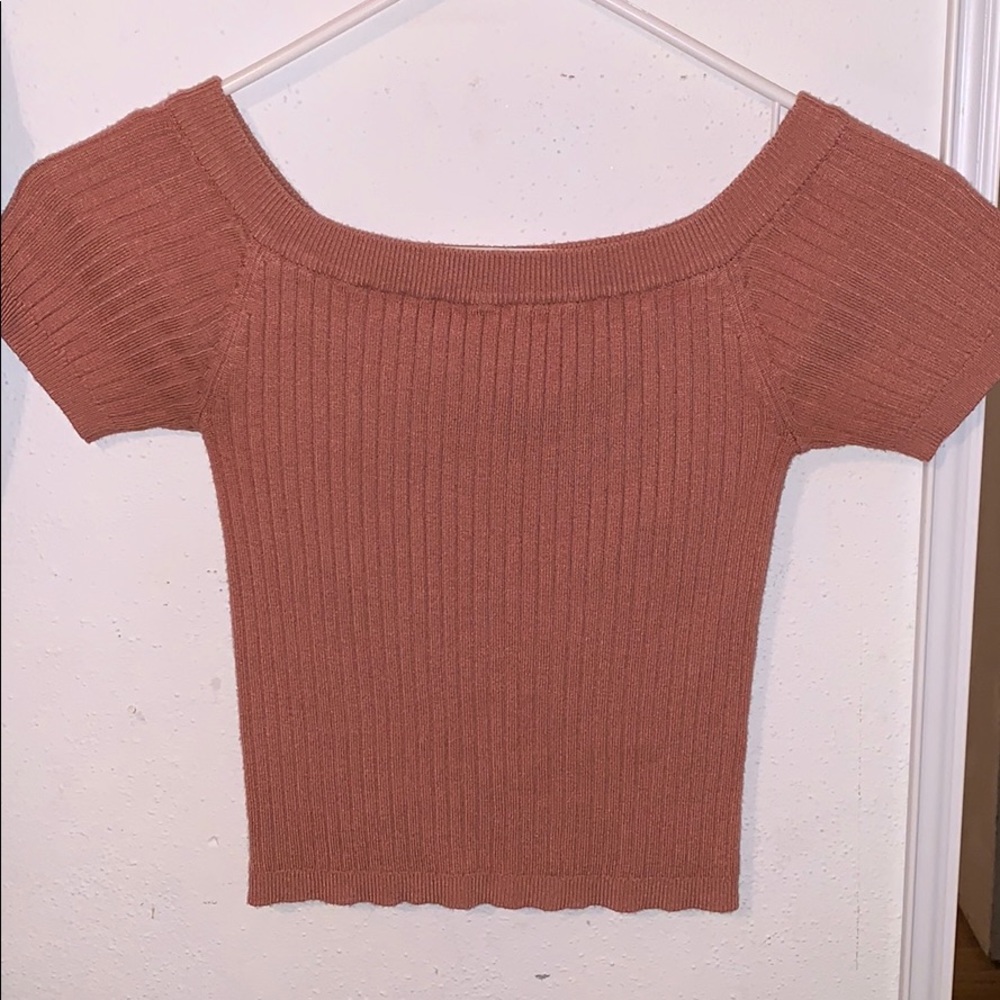 cropped shirt kind of low on the shoulders t shirt